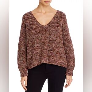 French Connection Millie Mozart V-Neck Cableknit Sweater Women's Size Me…